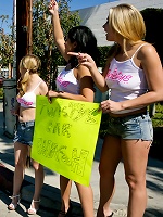 Twistys car wash with 3 horny girls